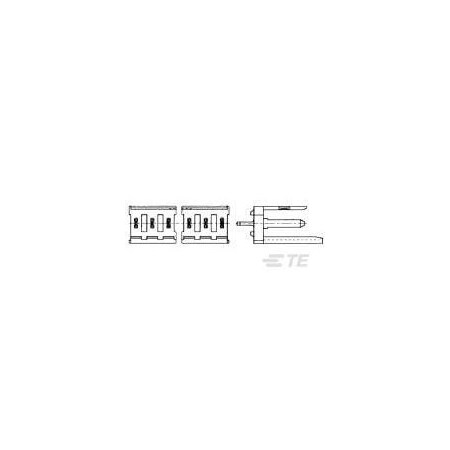 Te Connectivity PCB Mount Header, Pin, Polycarbonate, Printed Circuit Board 280620-1